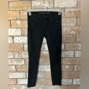 Articles of Society Distressed Black Skinny Jeans